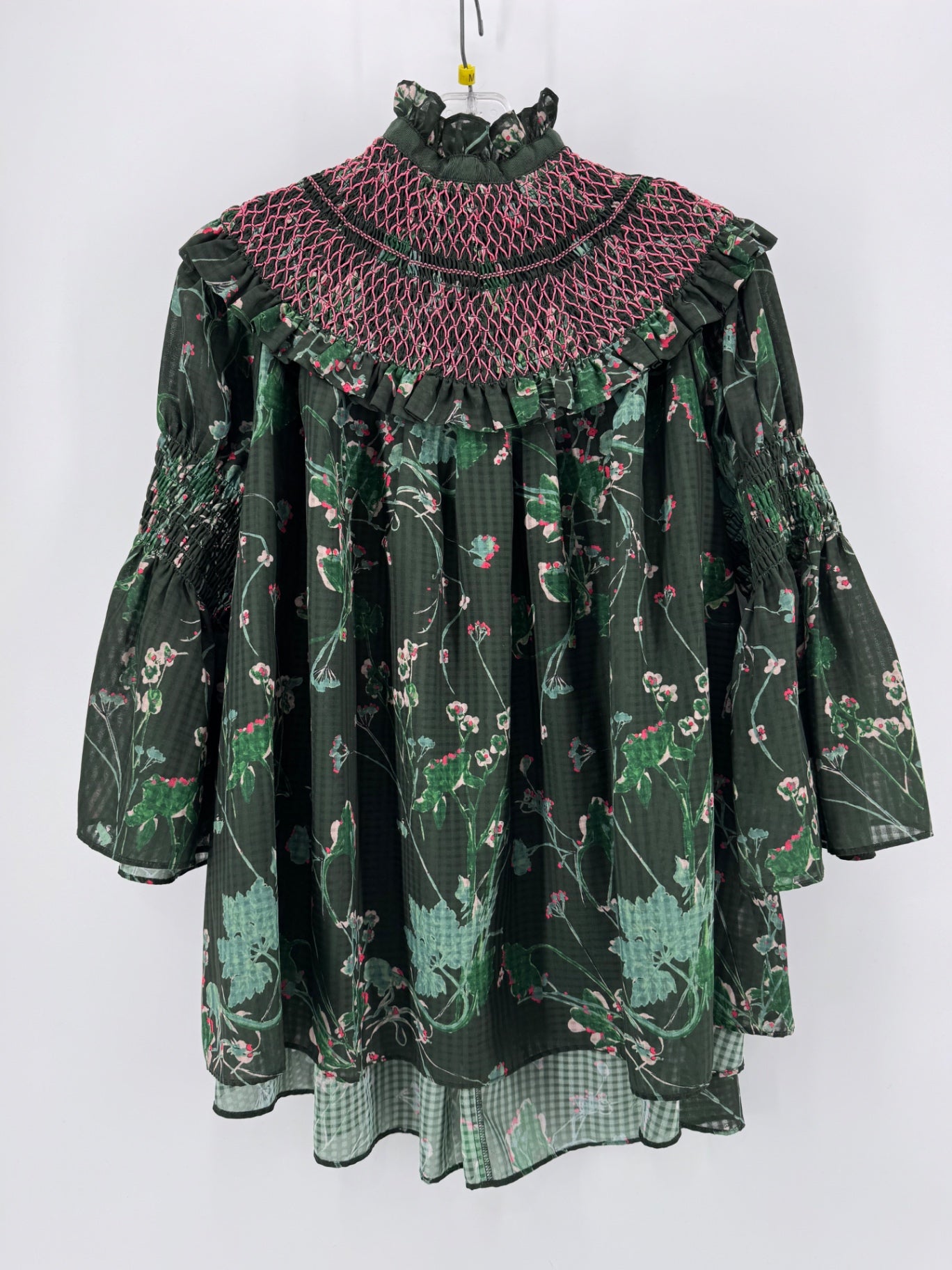 Tuckernuck Green Layered Floral Top