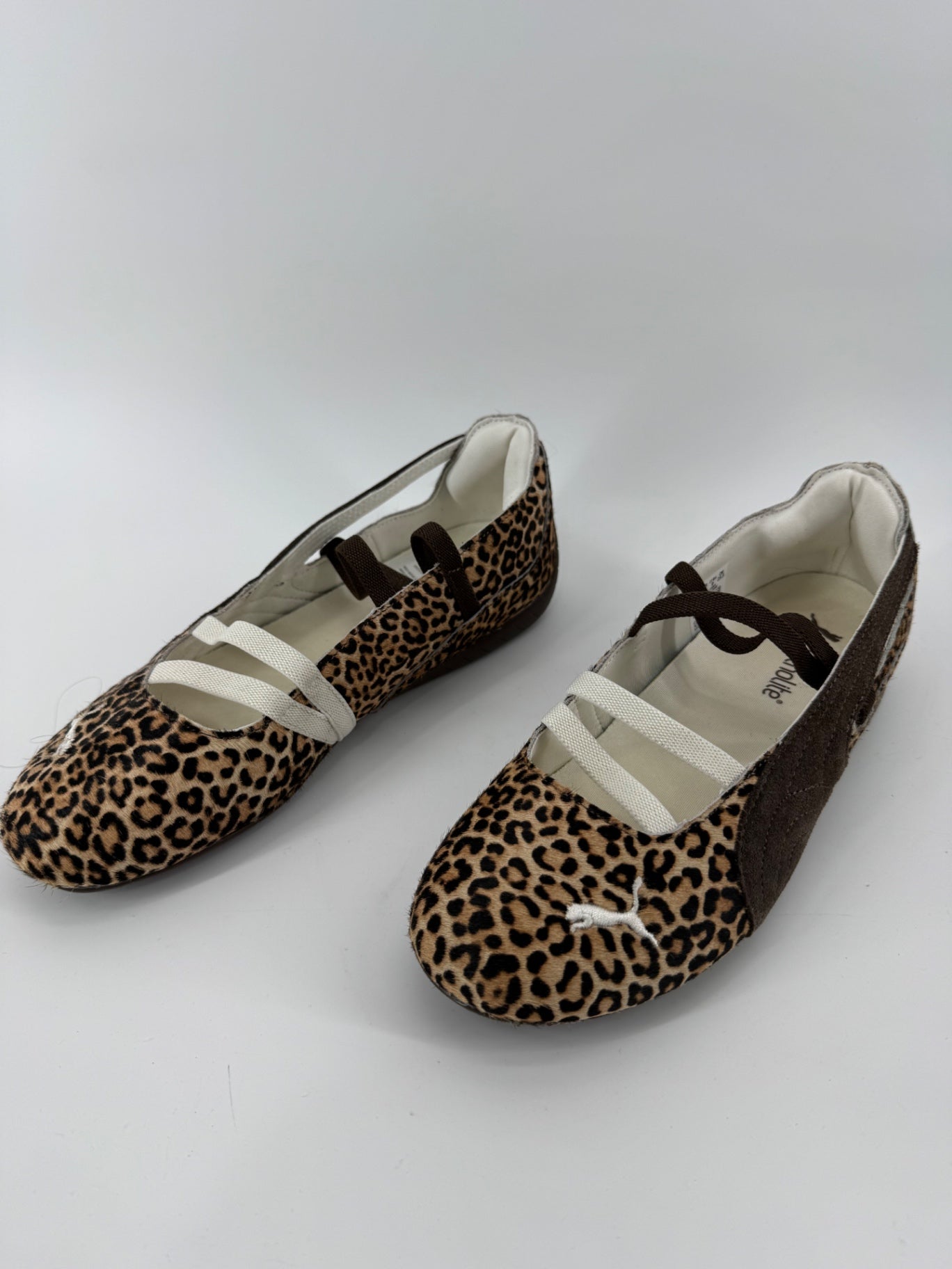 Puma Brown Leopard Print Slip On