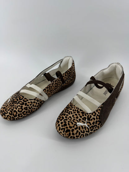 Puma Brown Leopard Print Slip On
