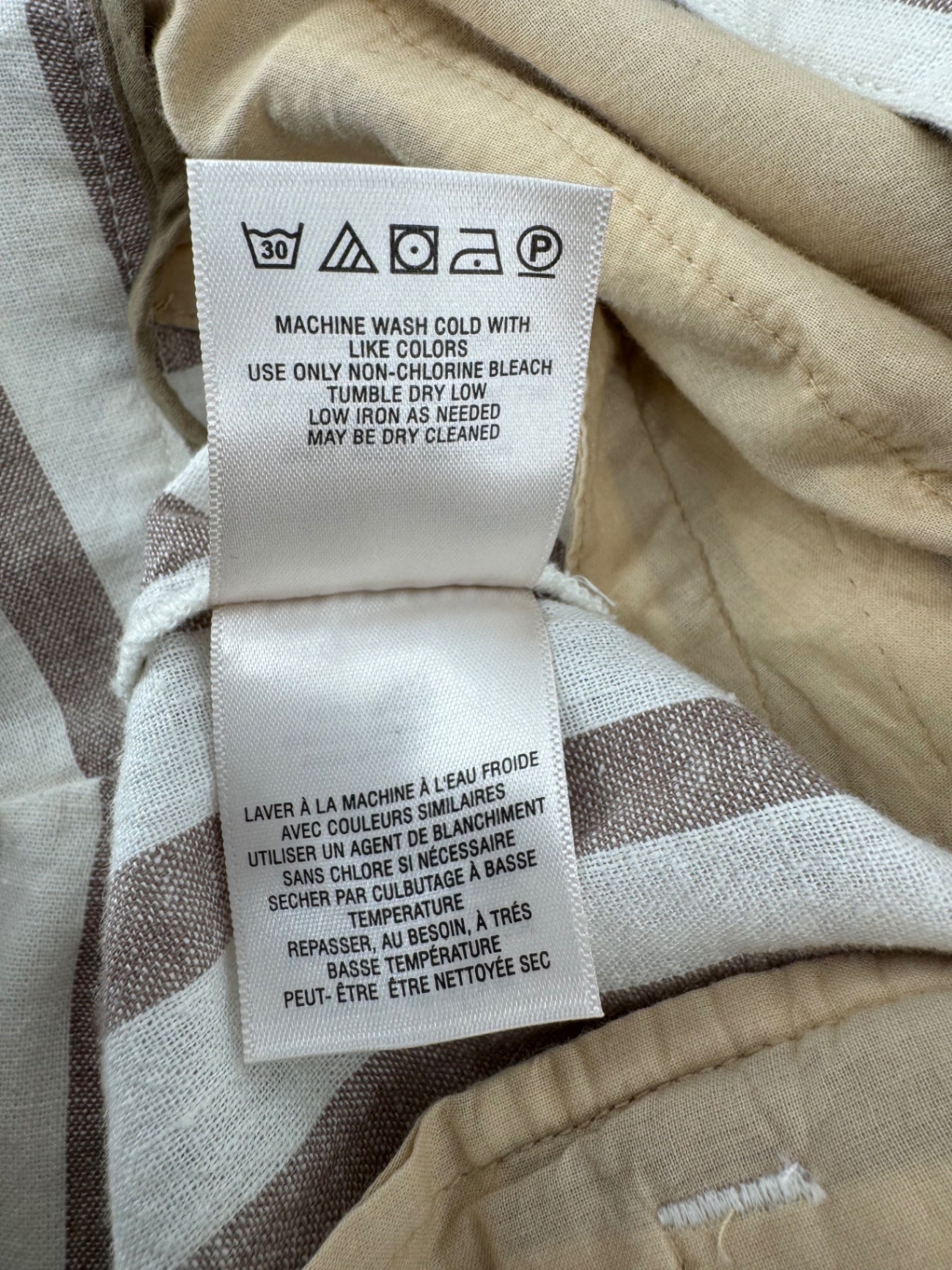 Anthropologie Beige/Brown Striped Pants