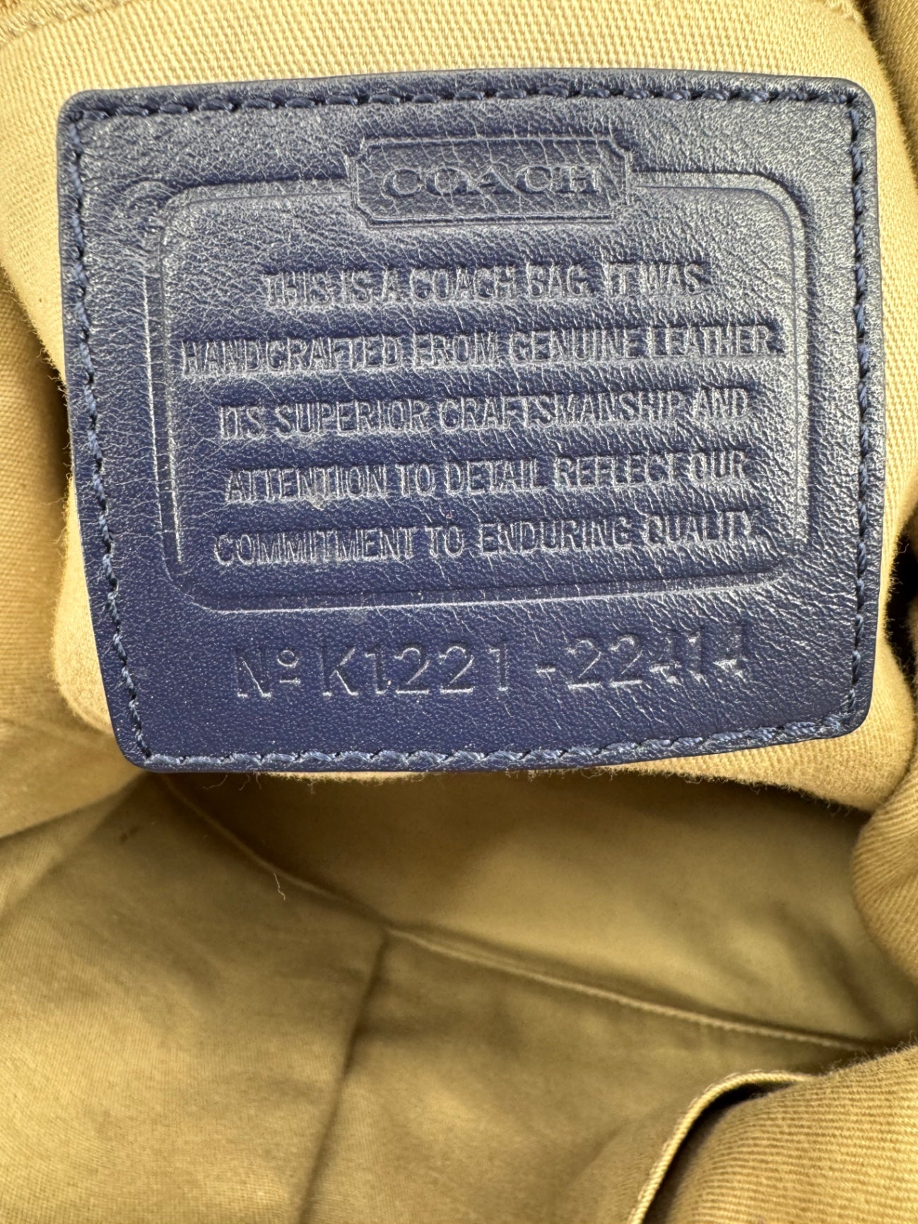 Coach Navy Shoulder Bag Tote