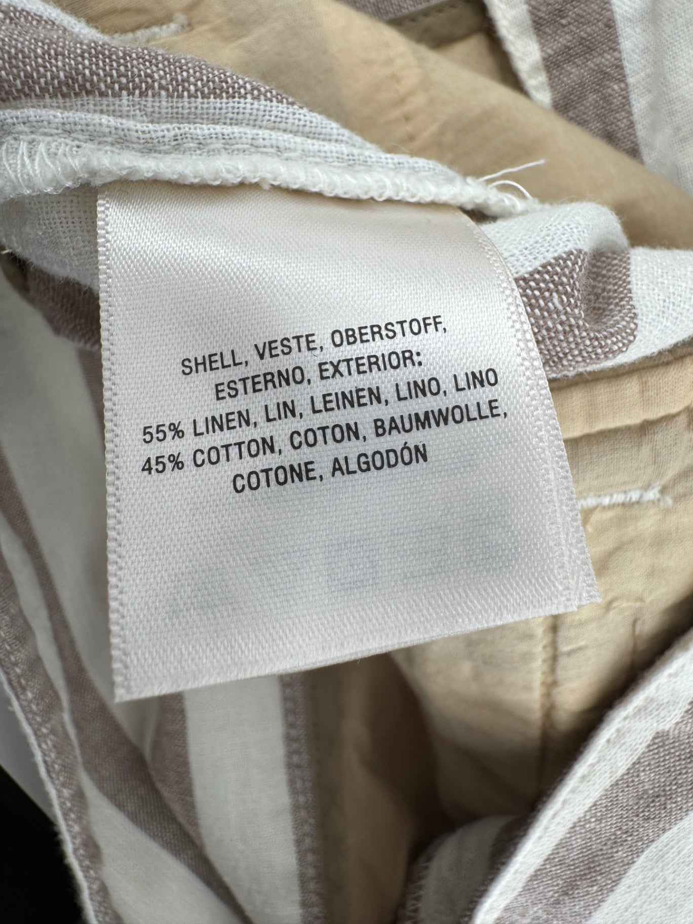 Anthropologie Beige/Brown Striped Pants