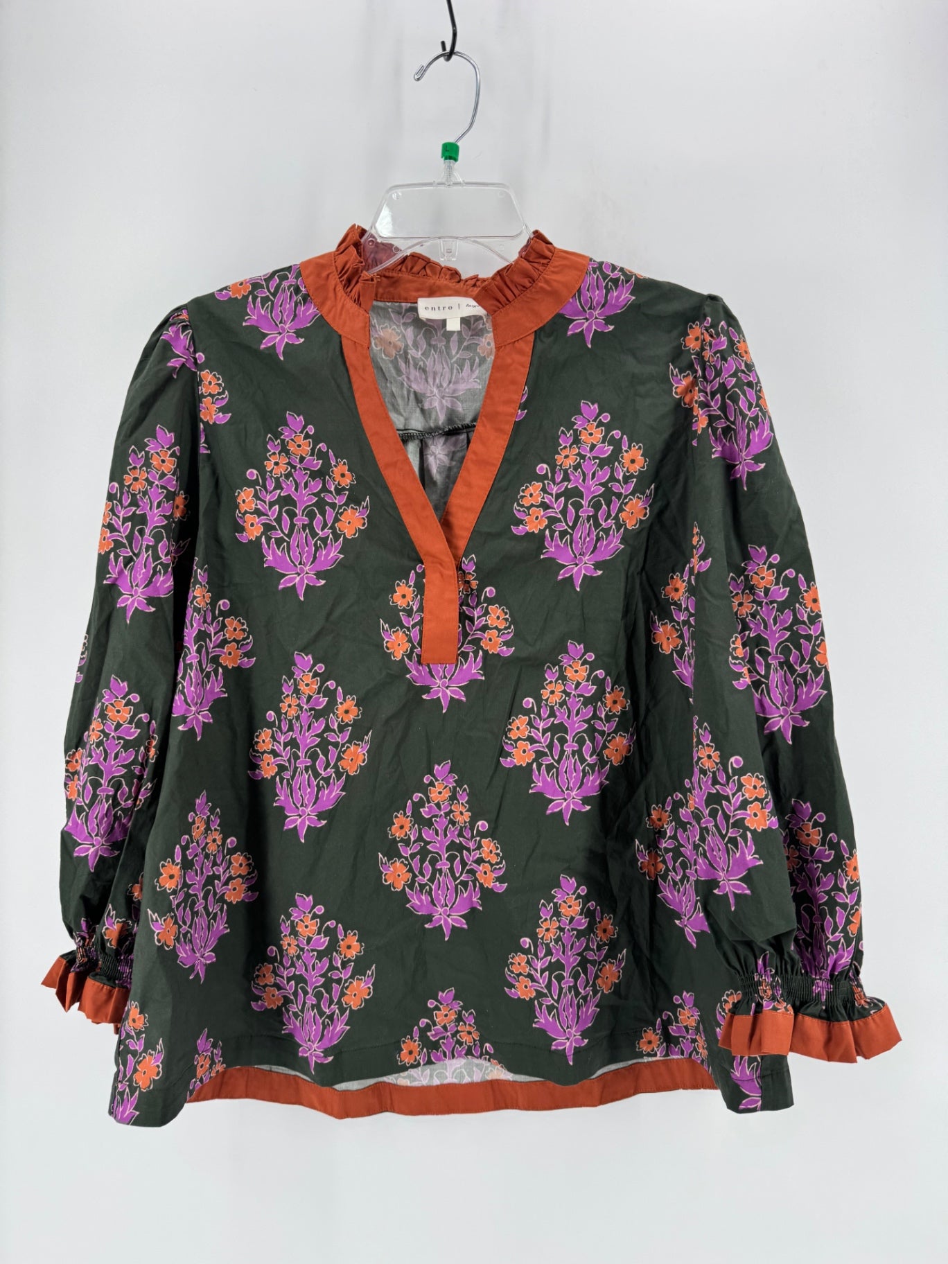 Entro Green Floral Top