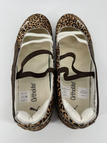 Puma Brown Leopard Print Slip On