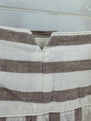 Anthropologie Beige/Brown Striped Pants