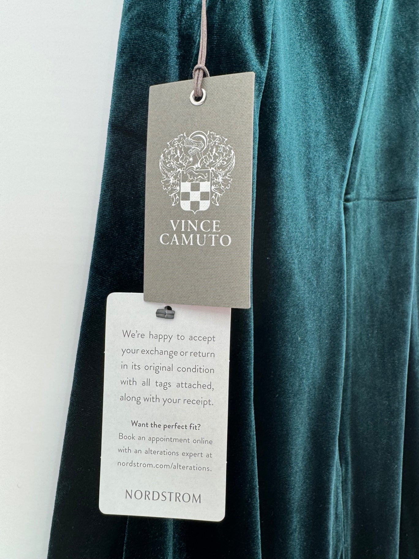 Vince Camuto Dark Green Velvet Dress