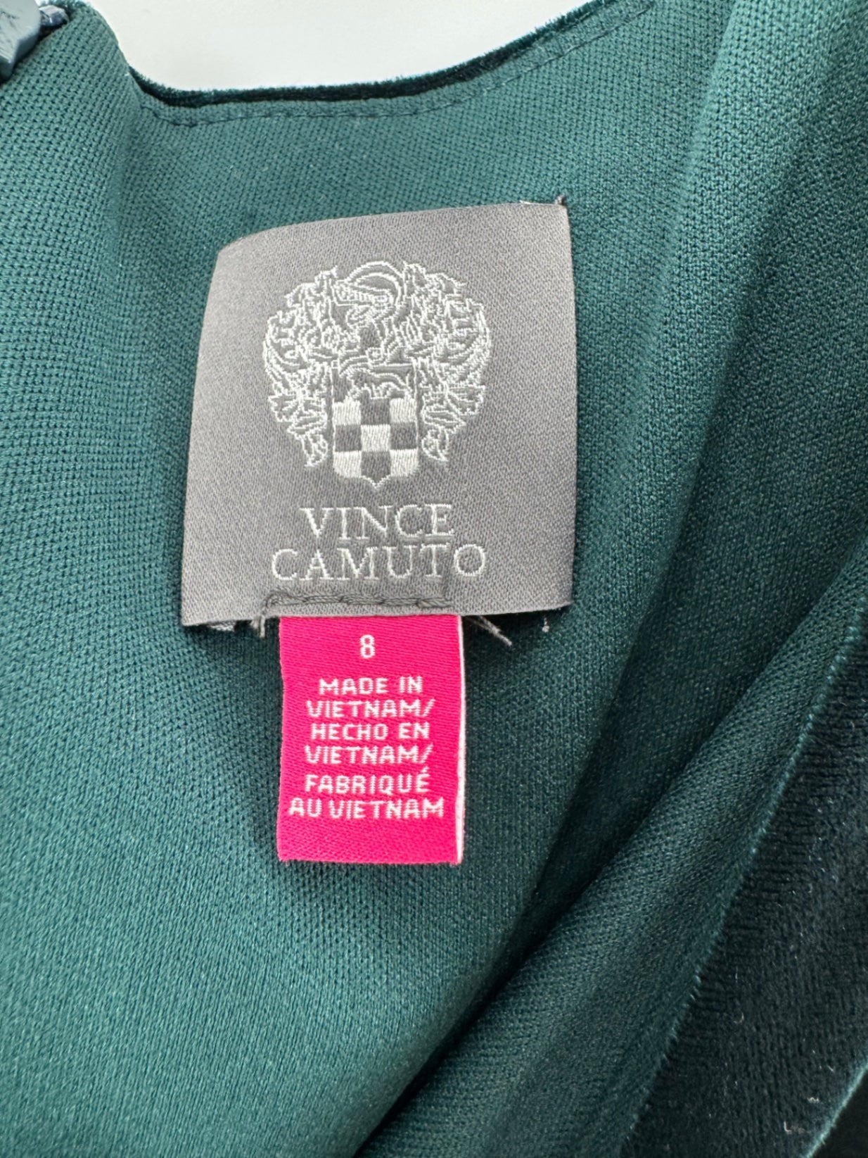 Vince Camuto Dark Green Velvet Dress