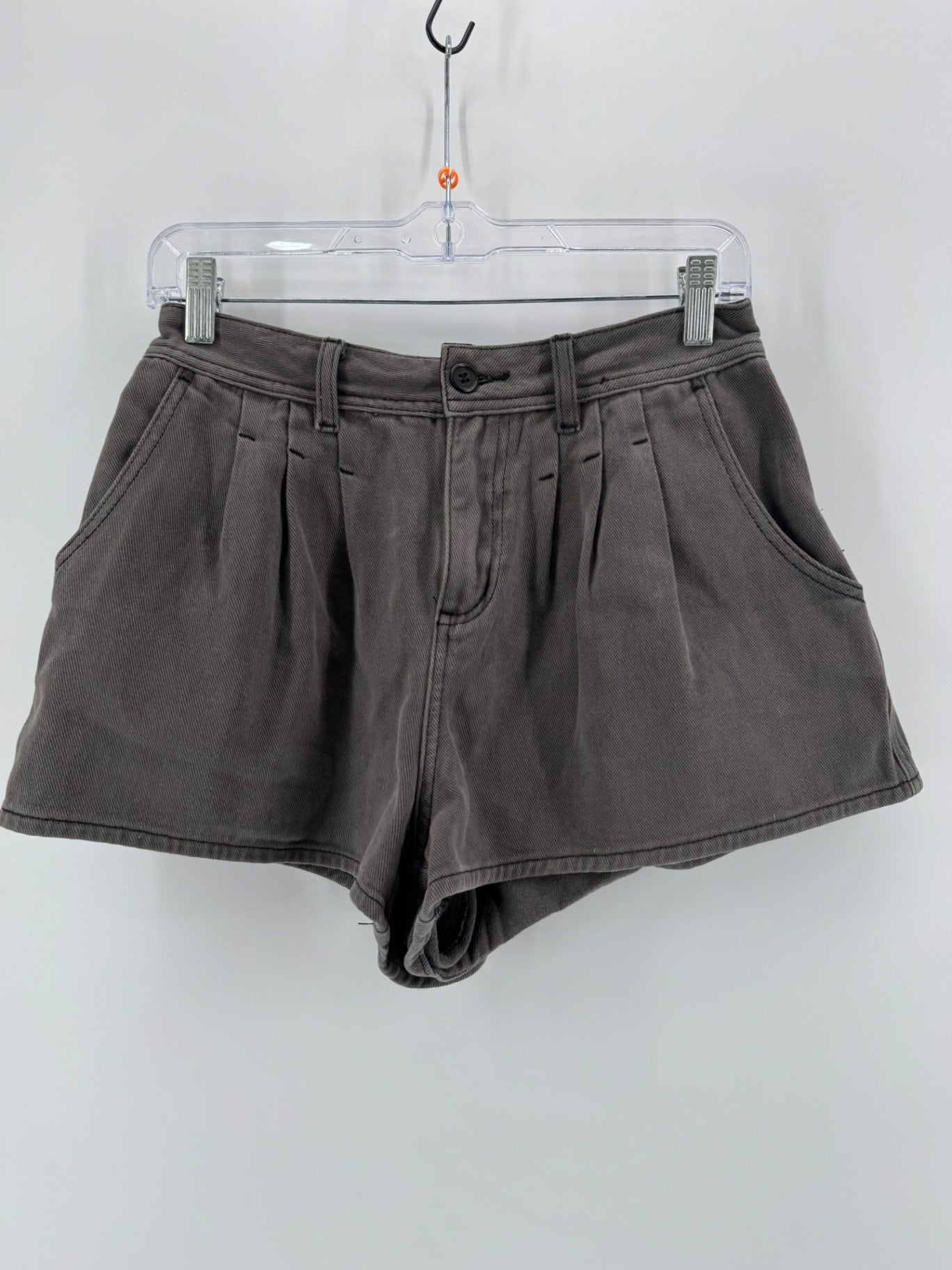 Ella Blue Gray Pleated Shorts