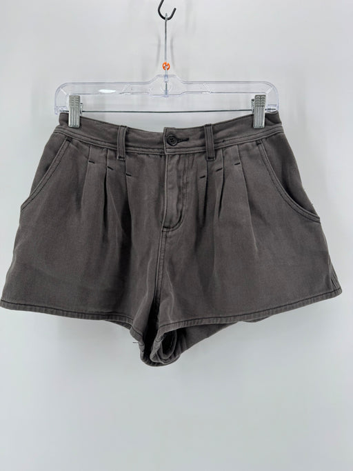 Ella Blue Gray Pleated Shorts