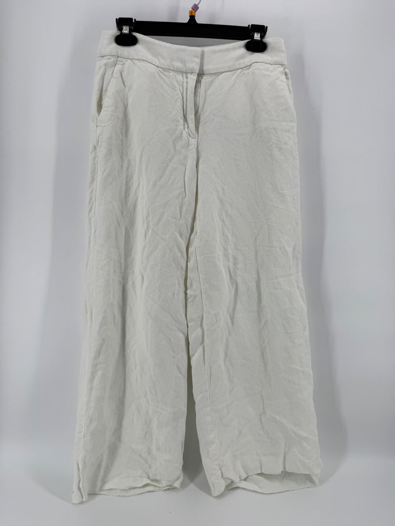 LOFT White Linen Pants