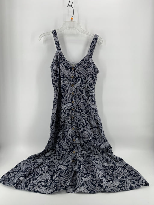 LOFT Navy Paisley Dress