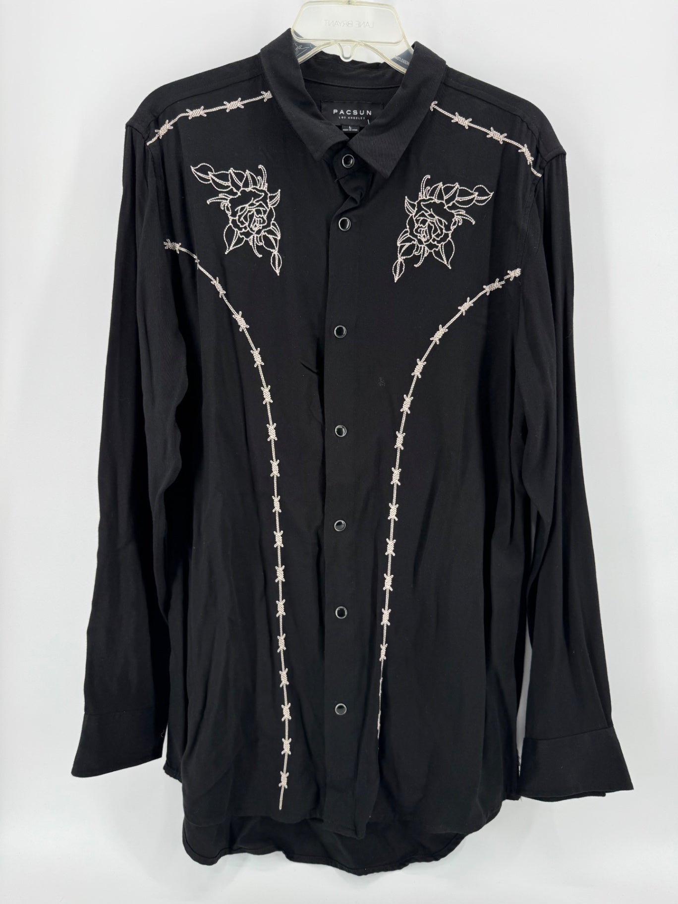 PacSun Black Long Sleeve Button Up