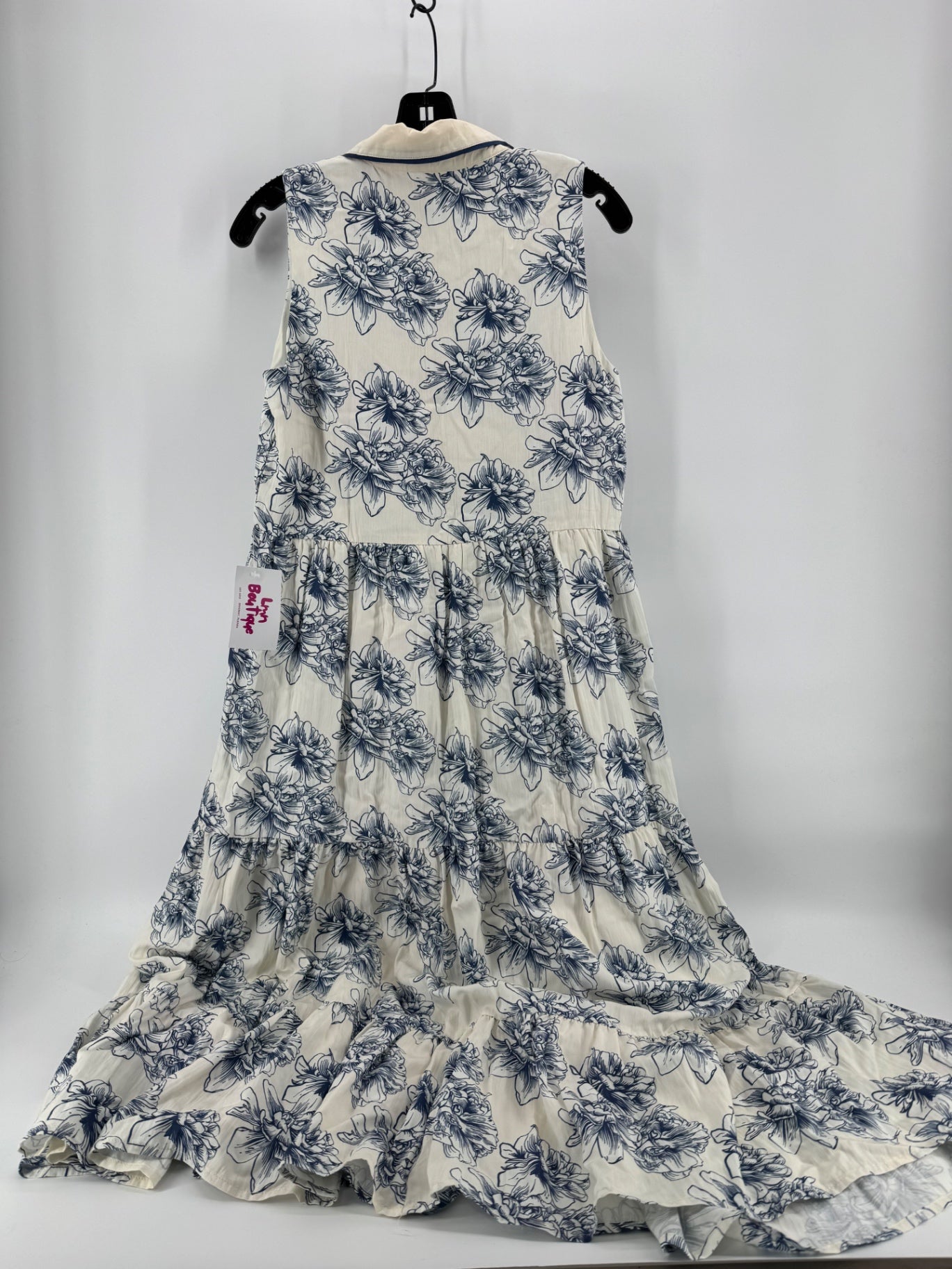 TCEC Ivory/Navy Floral Dress