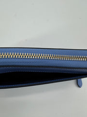 Kate Spade Blue Saffiano Leather Tote + Matching Zip-Around Wallet Set