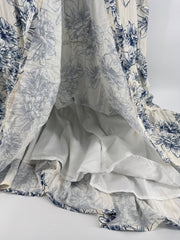 TCEC Ivory/Navy Floral Dress