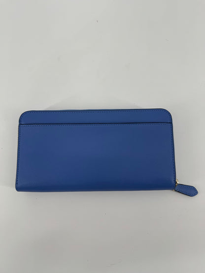 Kate Spade Blue Saffiano Leather Tote + Matching Zip-Around Wallet Set