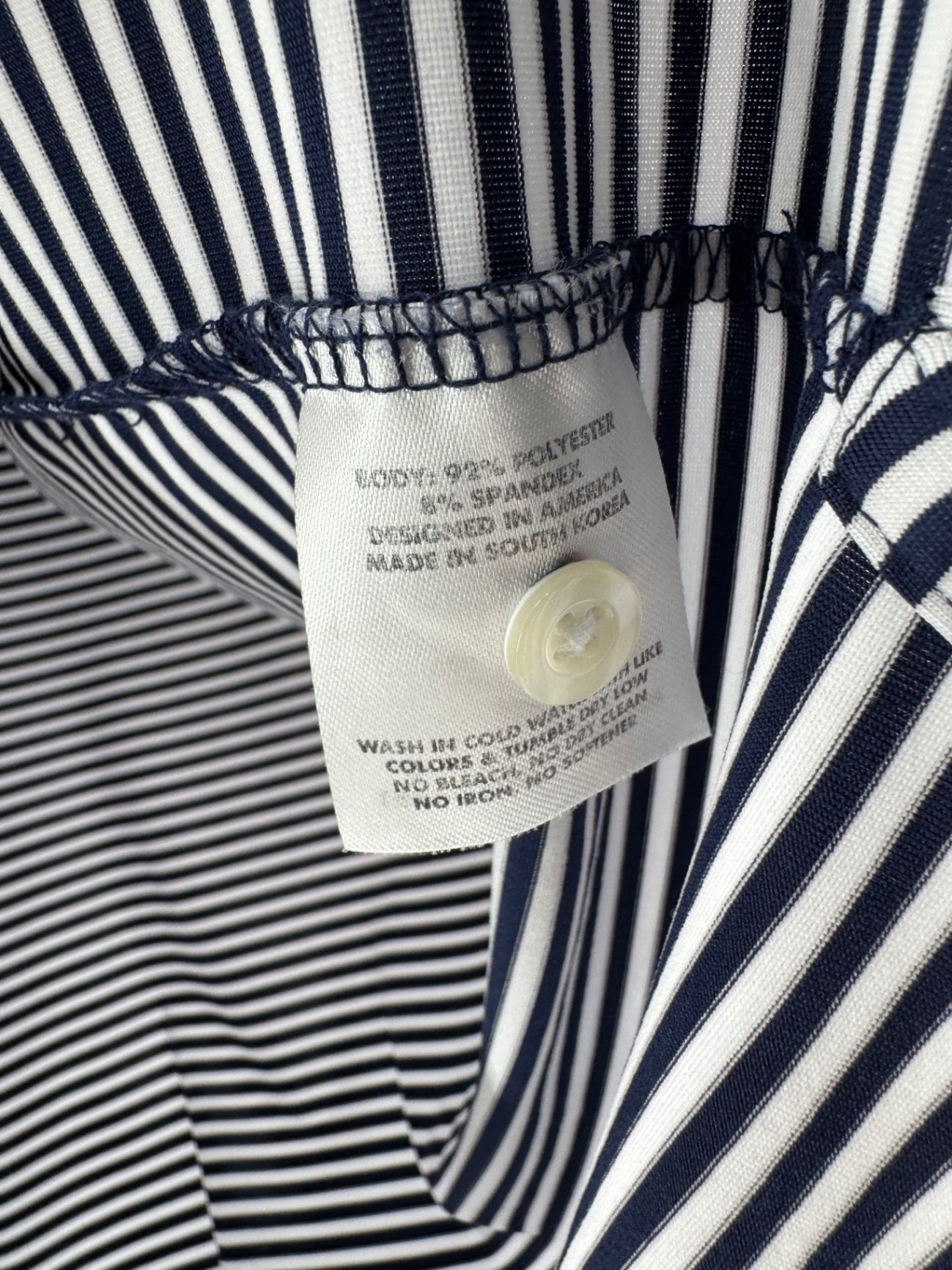 Rhoback White/Navy Striped Shirt