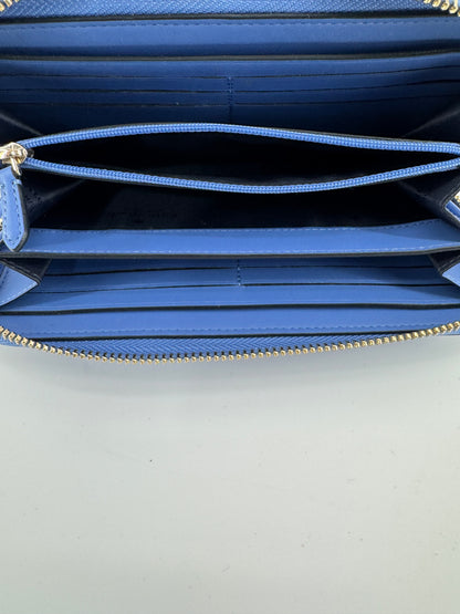 Kate Spade Blue Saffiano Leather Tote + Matching Zip-Around Wallet Set