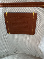 Coach Blue-Gray Leather Shoulder/Crossbody Bag + Matching Wallet Set