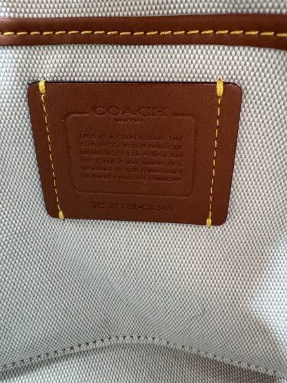 Coach Blue-Gray Leather Shoulder/Crossbody Bag + Matching Wallet Set