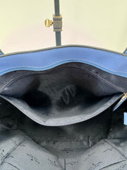 Kate Spade Blue Saffiano Leather Tote + Matching Zip-Around Wallet Set
