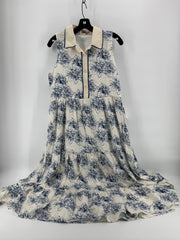 TCEC Ivory/Navy Floral Dress