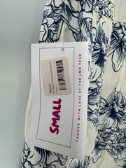 TCEC Ivory/Navy Floral Dress