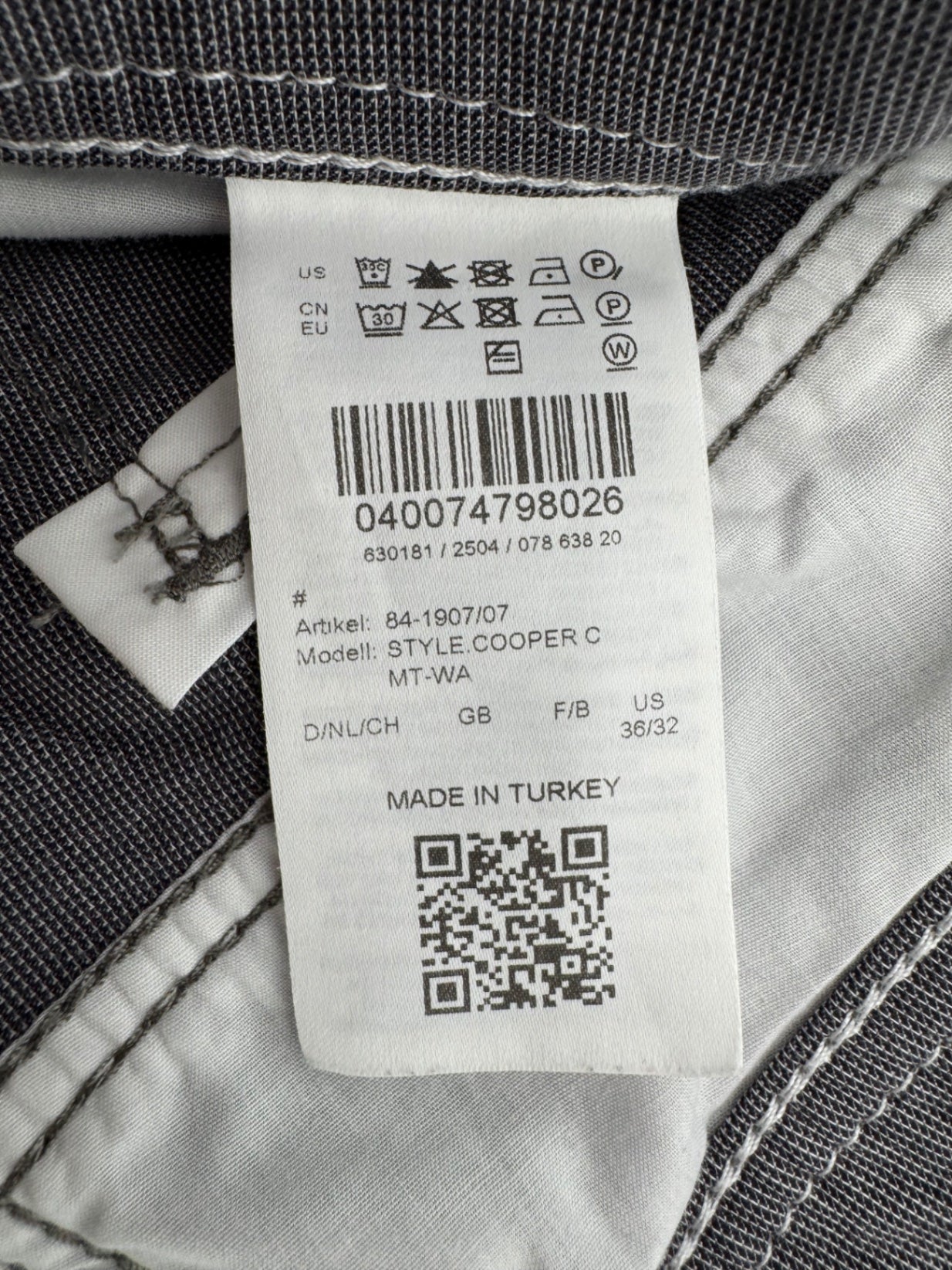 Brax Gray Cooper Fancy Regular Fit Pants