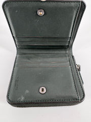 Coach Blue-Gray Leather Shoulder/Crossbody Bag + Matching Wallet Set