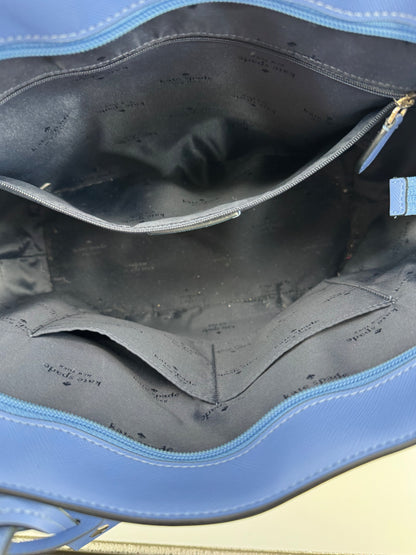 Kate Spade Blue Saffiano Leather Tote + Matching Zip-Around Wallet Set