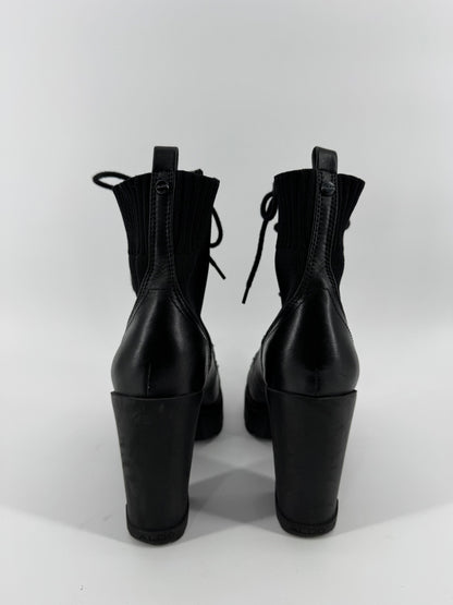Aldo Black Chunky Heel Boosts