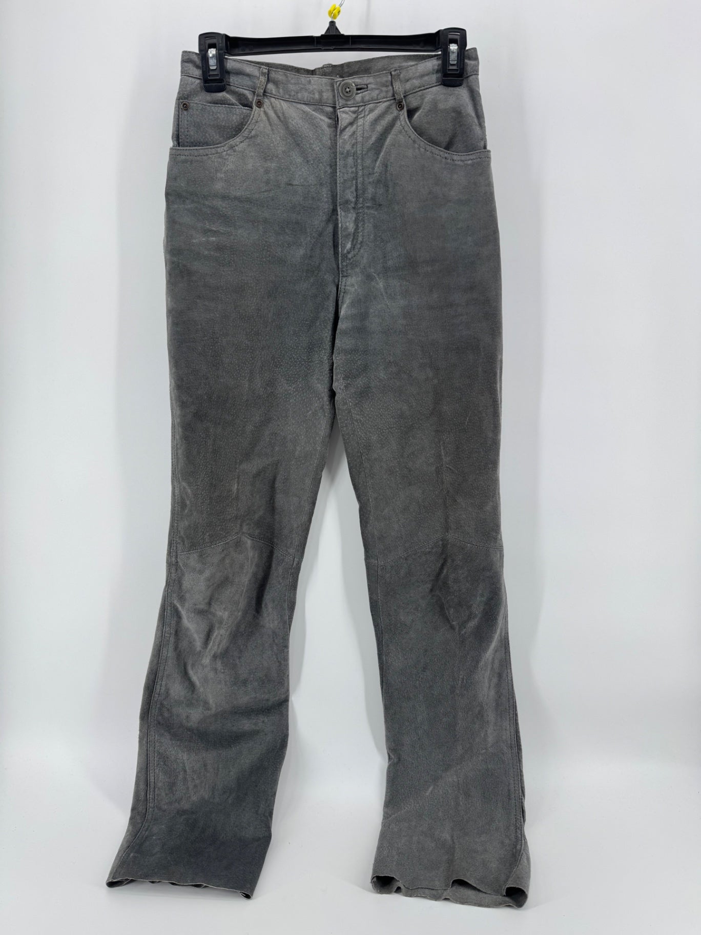 Wilson Suede+Leather Gray Leather Pants