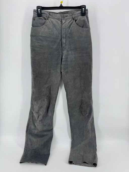 Wilson Suede+Leather Gray Leather Pants