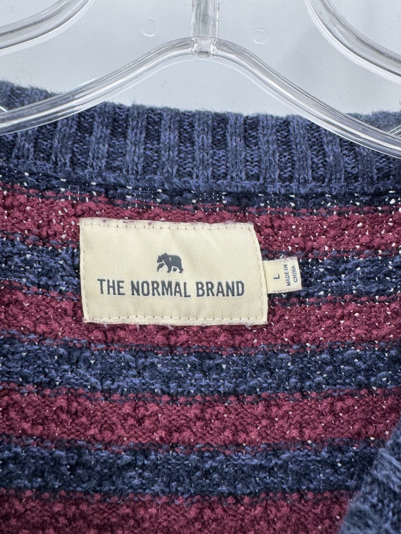 The Normal Brand Navy/Maroon Sweater