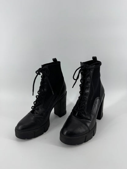 Aldo Black Chunky Heel Boosts