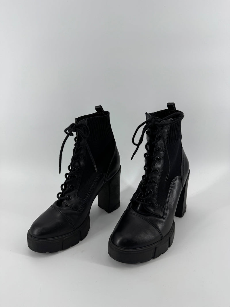 Aldo Black Chunky Heel Boosts