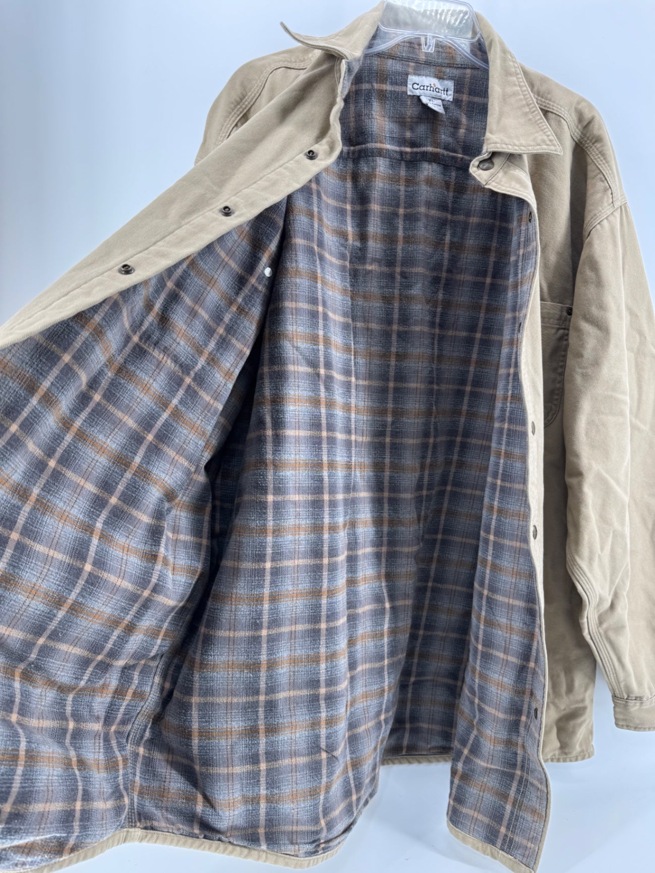 Carhartt Tan Button Up Coat