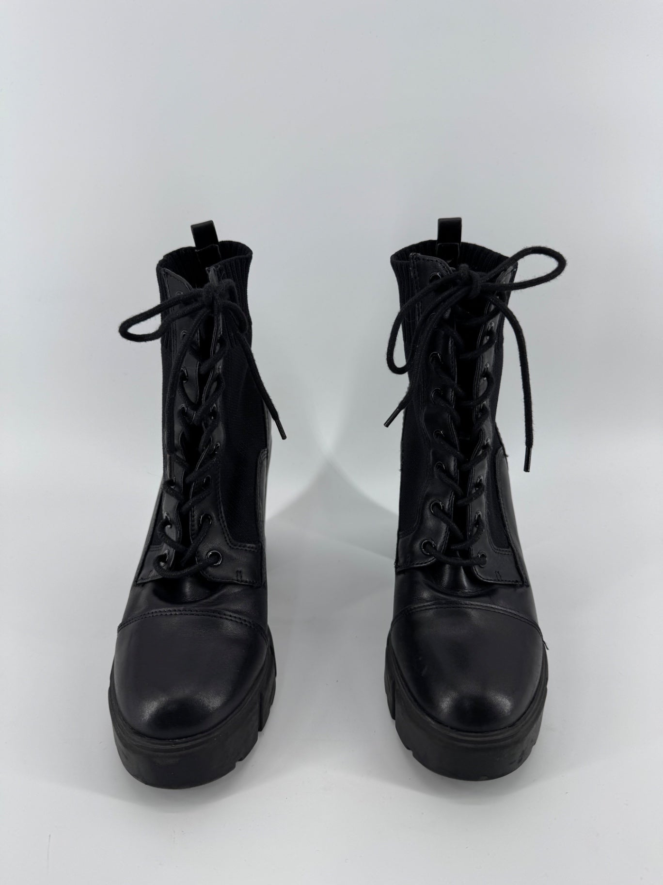 Aldo Black Chunky Heel Boosts