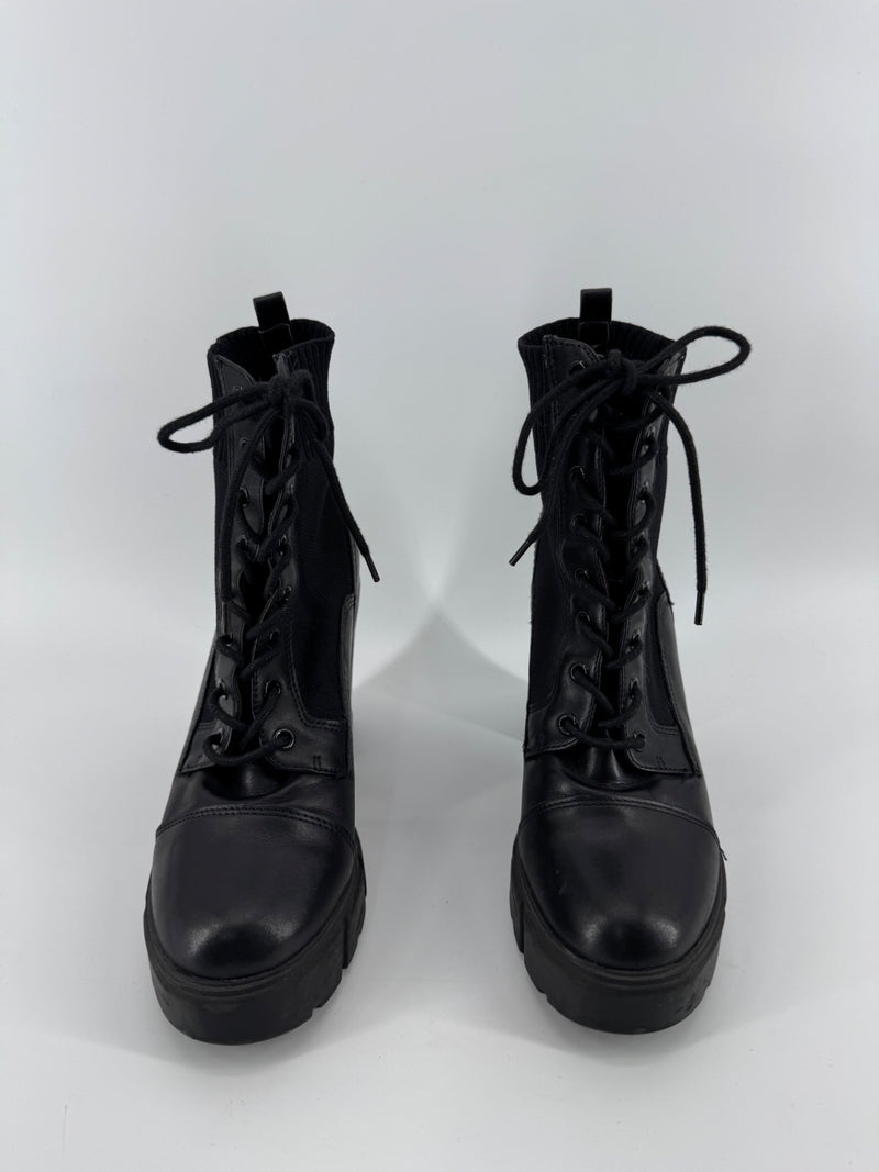 Aldo Black Chunky Heel Boosts