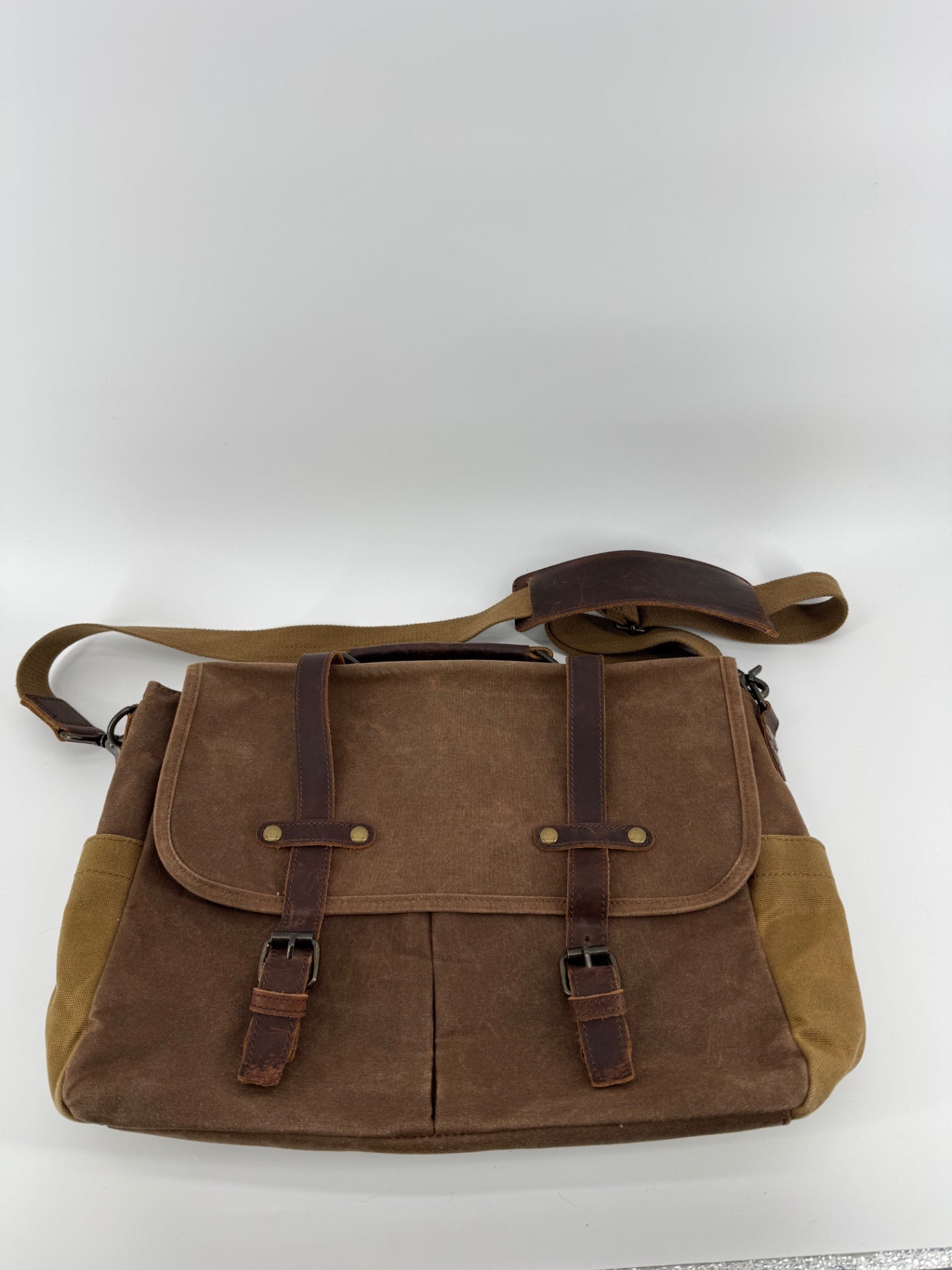 Newhey Brown Leather Satchel