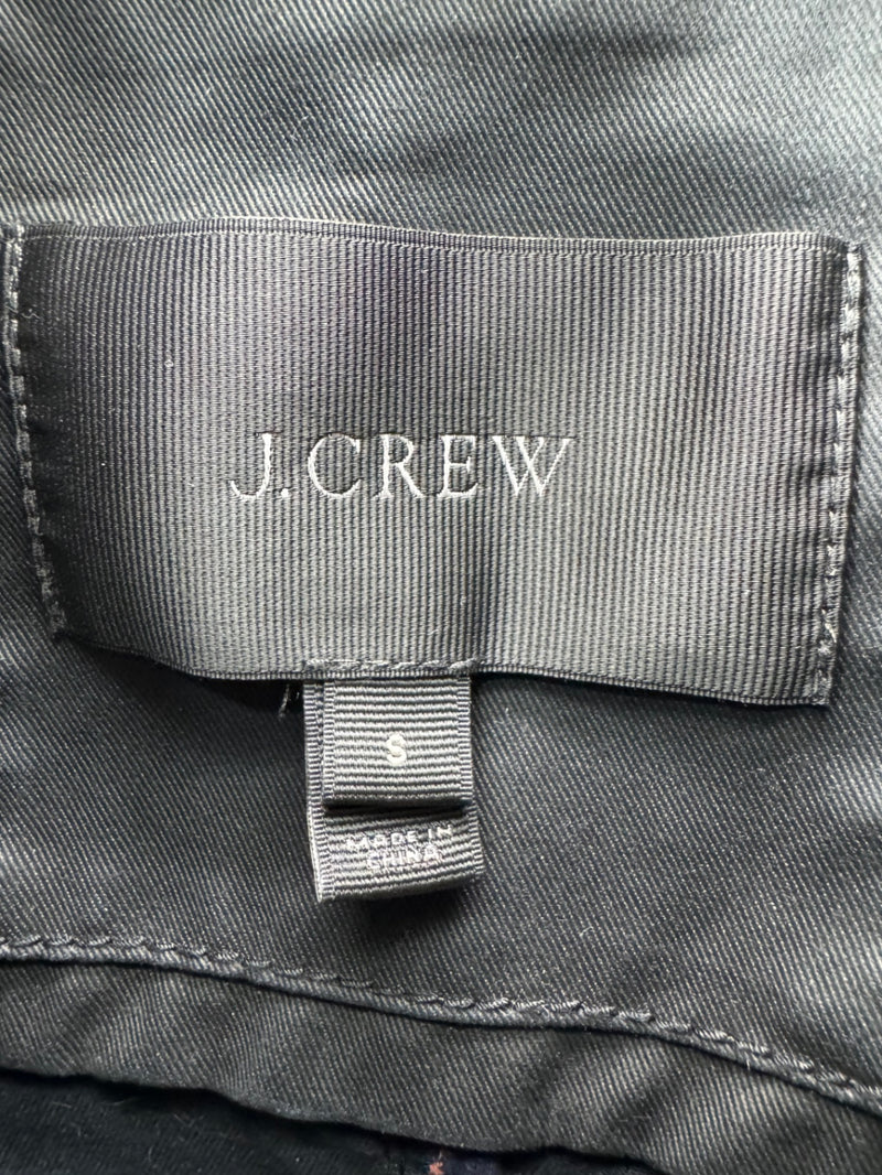 J.Crew Black Button Up/Zip Raincoat