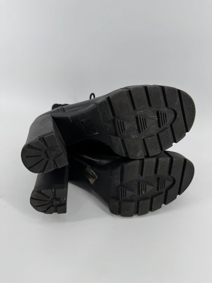 Aldo Black Chunky Heel Boosts