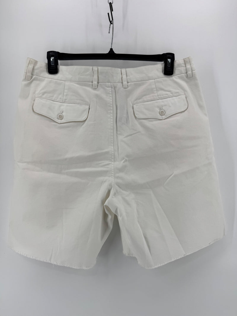 Wallace & Barnes White Cotton Shorts