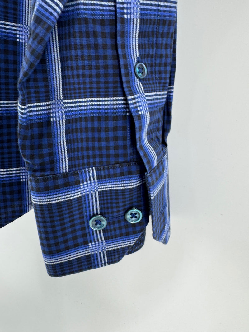 Bugatchi Uomo Blue Cotton Button Up