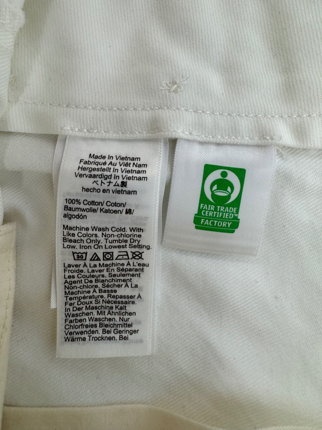 Wallace & Barnes White Cotton Shorts