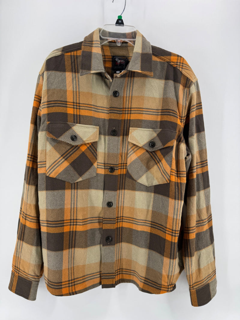 Woolrich Brown/Yellow Plaid Button Up