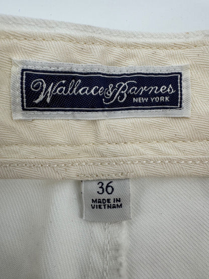 Wallace & Barnes White Cotton Shorts
