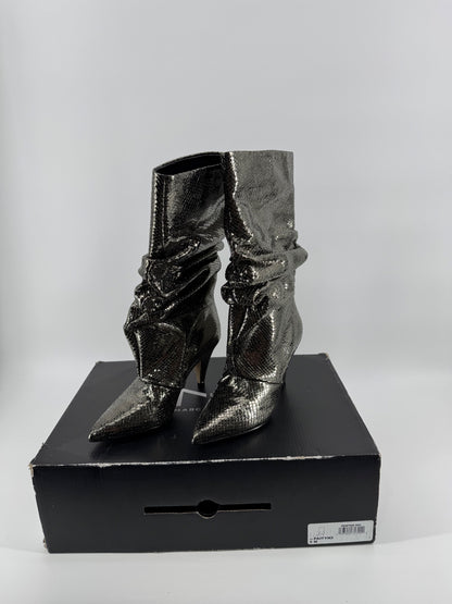 Marc Fisher LTD Gold Snakeskin Heel Boots