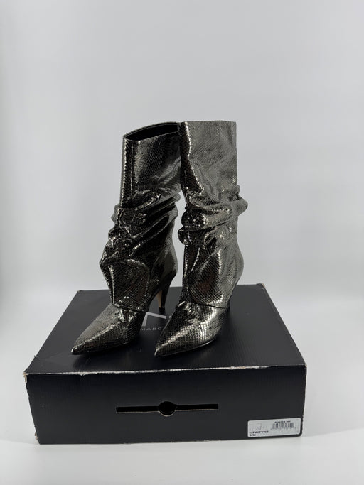 Marc Fisher LTD Gold Snakeskin Heel Boots