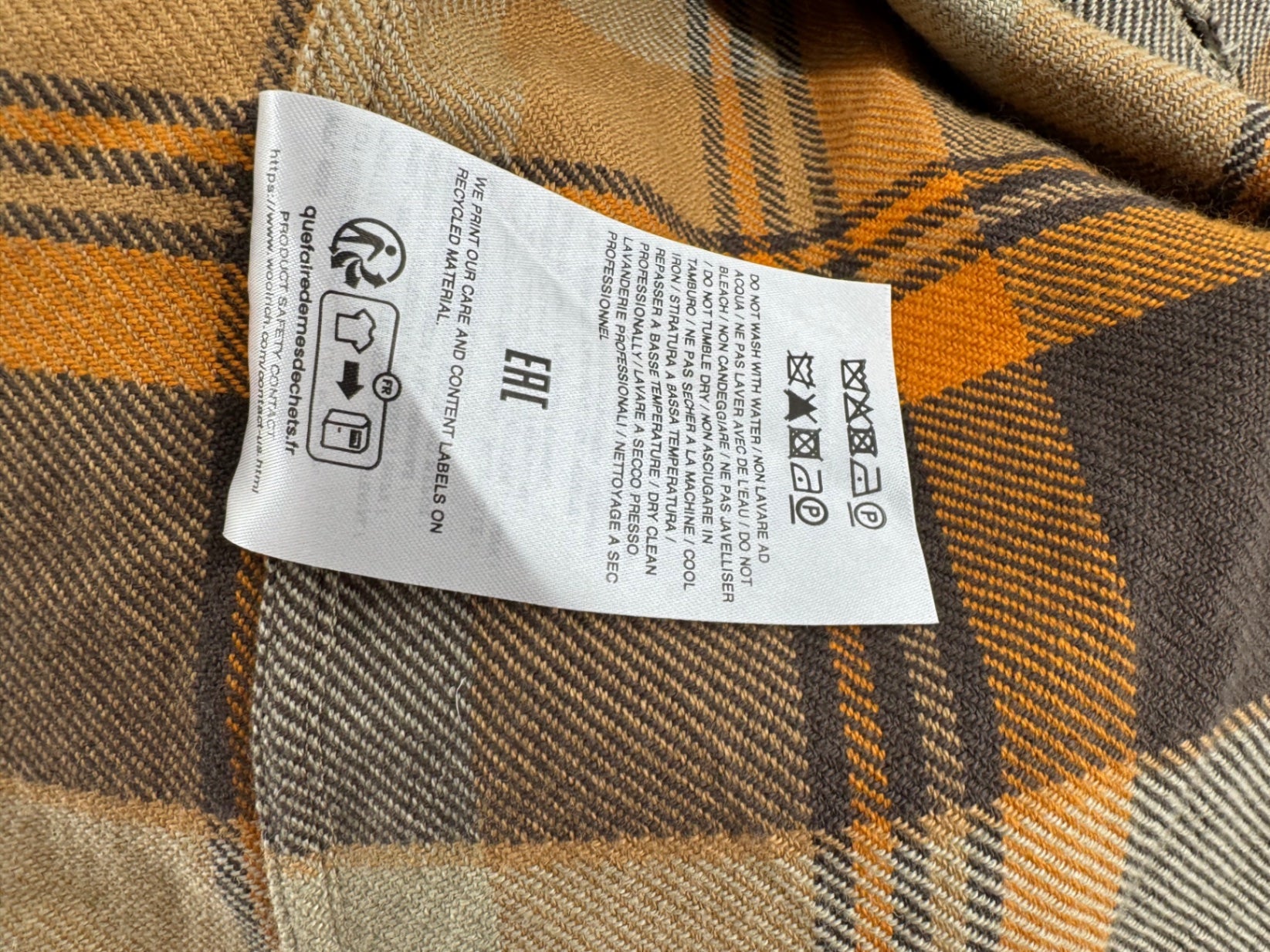 Woolrich Brown/Yellow Plaid Button Up